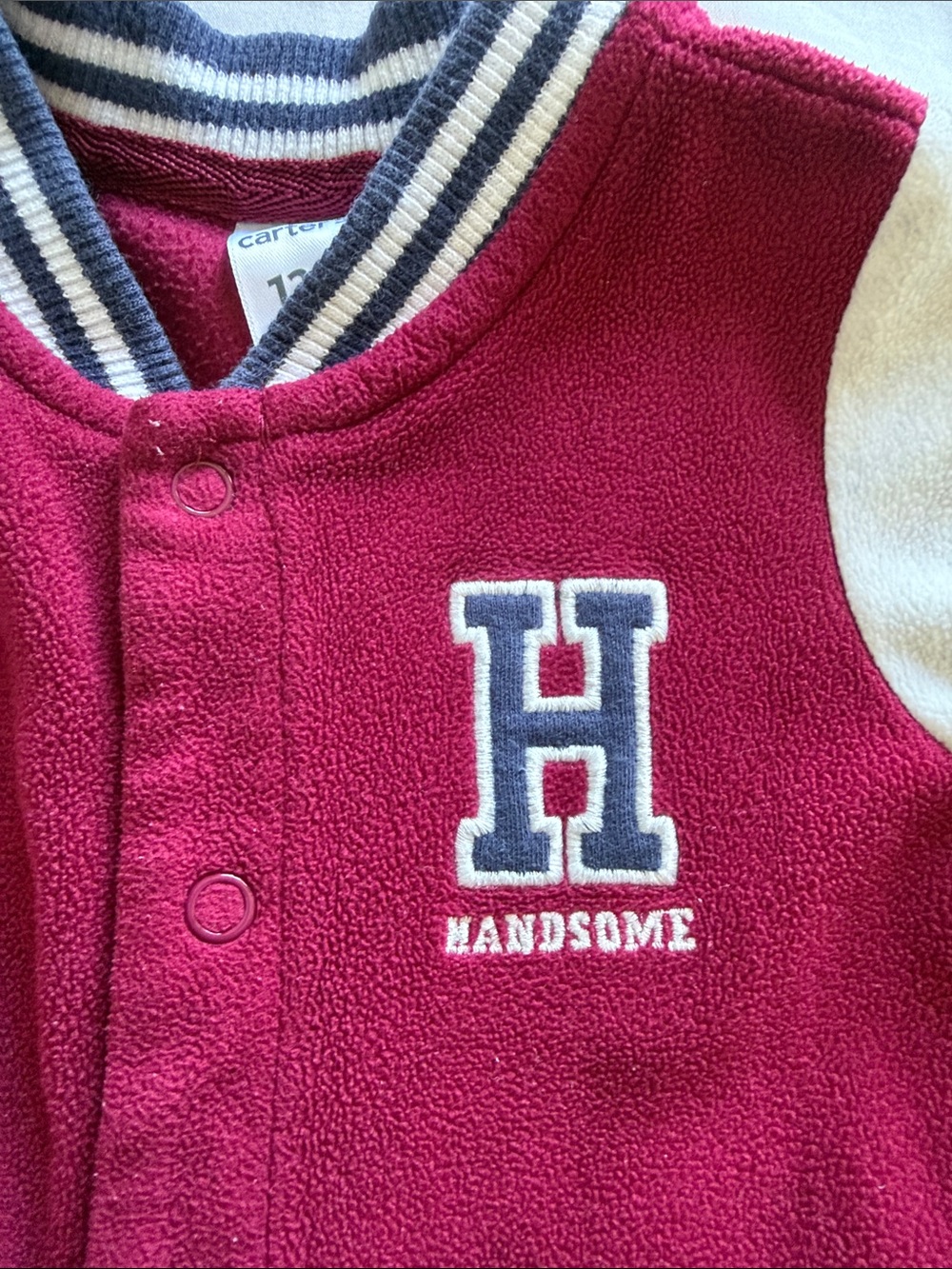 Carter's  'Handsome' Varsity Fleece One piece